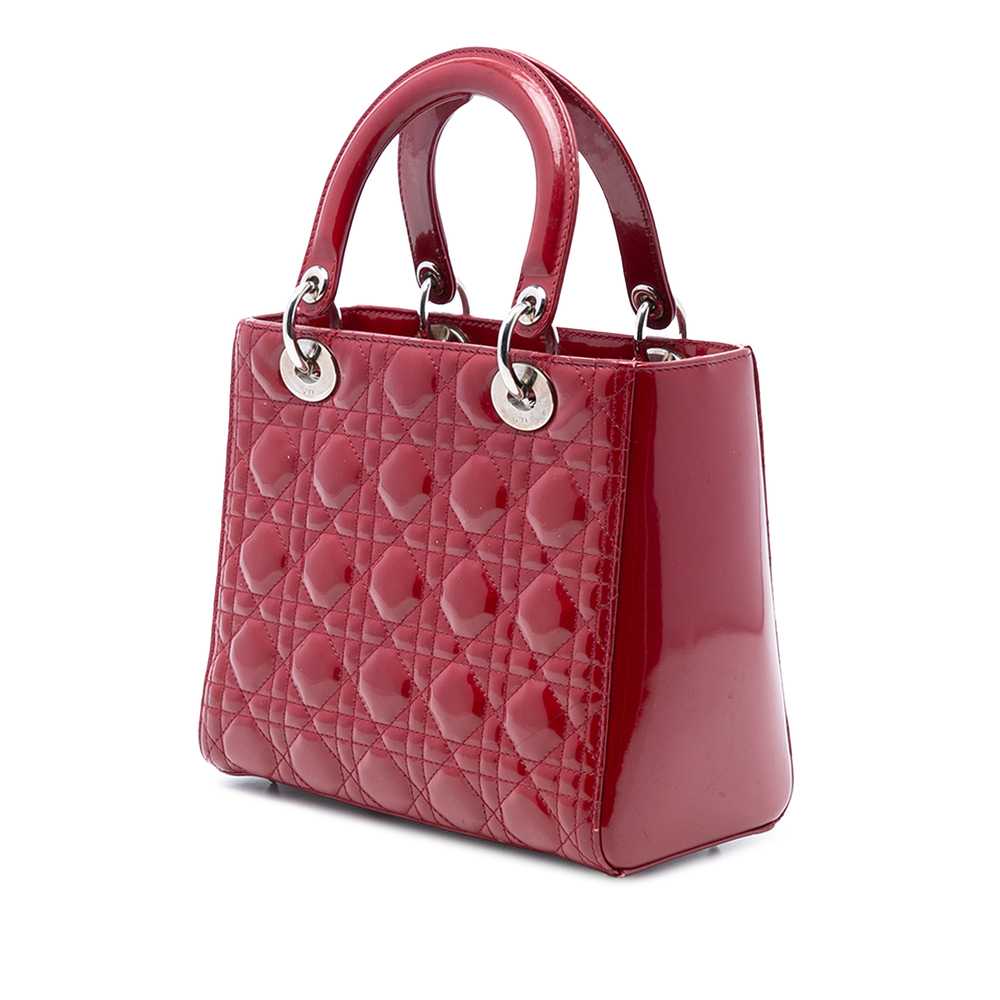 Pre-Loved Dior Medium Patent Cannage Lady Dior - Picture 2 of 7